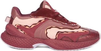 Roberto Cavalli Sneakers met colourblocking - Rood