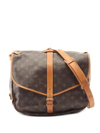 Louis Vuitton 1999 Saumur 35 schoudertas met monogram - Bruin