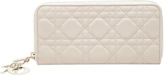 Dior Pink Leather Long Bill Wallet (Bi-Fold) (Pre-Owned)