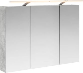 vidaXL Armario Con Espejo De Ba&ntilde;o Gris Hormig&oacute;n 100 X 14,5 X 70 Cm Vidaxl