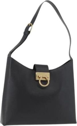 Ferragamo Pre-owned Shoulder Bags, female, Black, Size: ONE SIZE Pre-owned Shoulder Bag
