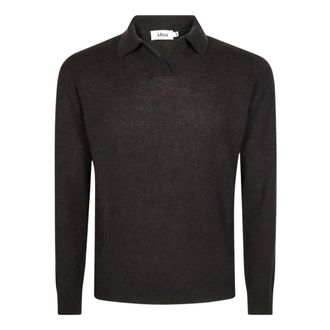 Altea Polo Manica Lunga IN Misto Cashmere E Lana Merino - - Tops - Uomo - Marrone - M