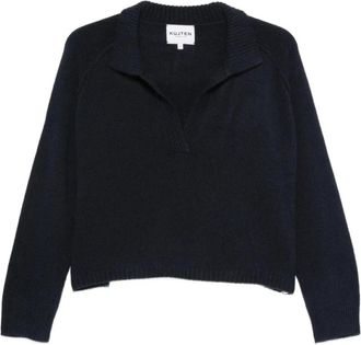 Kujten Aenora Sweater - Dames - Cashmere truien - Blauw - L - Kasjmier - Truien & Vesten