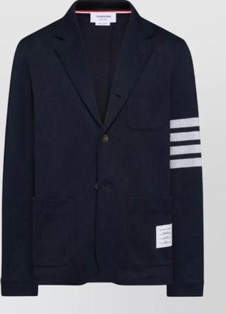 Thom Browne sack jacket double face knit striped sleeve