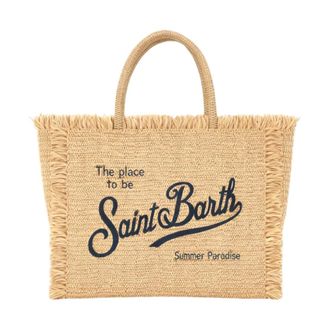 MC2 Saint Barth Tote Bags, female, Yellow, Size: ONE SIZE Colette Straw Hand Bag