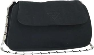 Bottega Veneta Pre-owned Vintage Nylon Shoulder Bag - Dames - Vintage Schoudertas - Zwart - ONE Size - Nylon - Vintage