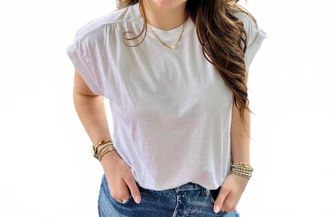 Bloomingdale's Arizona Shoulder Seamed Tee In White