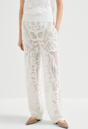 Brunello Cucinelli Dazzling water lilies trousers in White at Nordstrom, Size Xx-Small Eu