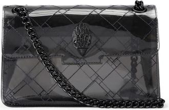 Kurt Geiger Mini Kensington Drench Vinyl Convertible Clear Crossbody Bag in Black at Nordstrom