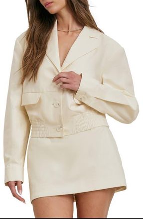 Favorite Daughter The Farrah Cotton Jacket in Cream at Nordstrom, Size X-Small