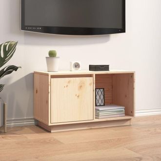 vidaXL Vidaxl - Mobile Porta tv 74x35x44 cm in Legno Massello di Pino