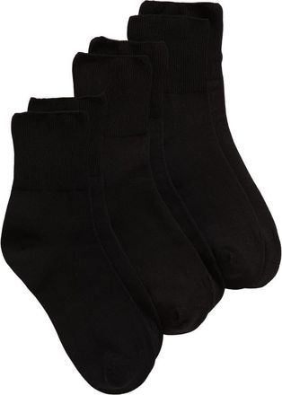 Hue 3-Pack Bobby Socks in Black at Nordstrom