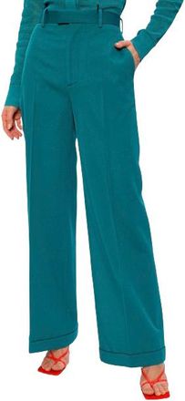 Bottega Veneta Teal Tailored Trousers Size M