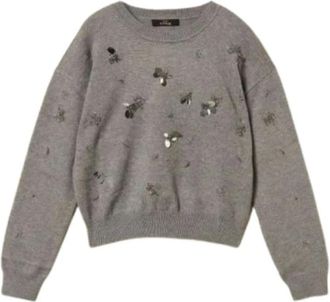 Twinset Hoodies & sweatvesten, Dames, Grijs, S, Sweatshirts