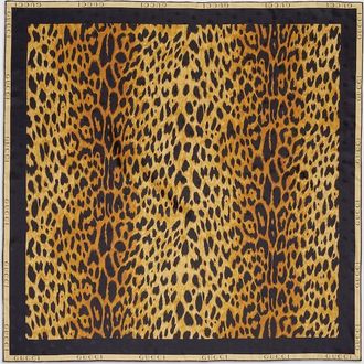 Gucci Printed Silk Twill Carr&eacute;, Brown