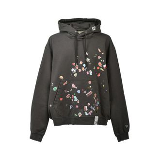 Miharayasuhiro Hoodies, male, Black, Size: L Sticker Printed Hoodie