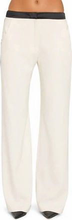 Amanda Uprichard Caviar Pants In Ivory Black