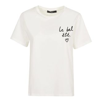 Max Mara T-Shirts, female, White, Size: XS Cotton Jersey T-Shirt