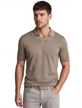 Thomas Maine katoenen Thomas Maine polo bruin effen normale fit