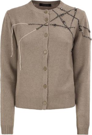 Fabiana Filippi Crystal-embellished Embroidered Cardigan