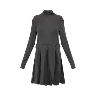 Diesel Korte Jersey Jurk - Dames - Korte kleedjes - Grijs - XS - Katoen - Kleedjes
