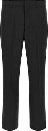 Department Five Black Flat Front Trousers