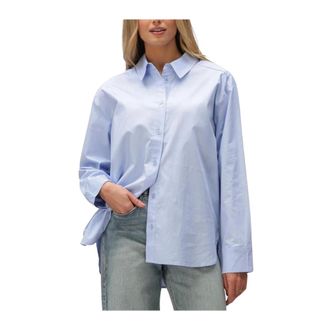 Gestuz Dames, Blouses & Shirts, Blauw, Maat: XS Katoen