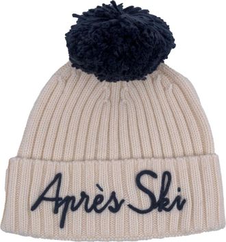 MC2 Saint Barth Accessories, male, Beige, ONE SIZE, Berretto Wengen Pompon