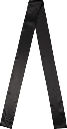 Dolce & Gabbana Skinny Nek Sjaal - Heren - Zijden sjaals - Zwart - ONE Size - Satijn - Accessoires