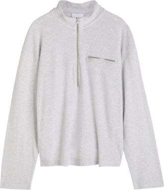 Mki Miyuki Zoku half-zip towelling sweatshirt - men - Cotton/Polyamide - S - Grey