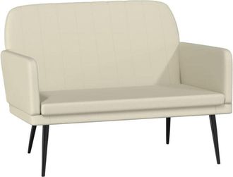 vidaXL Banco De Cuero Sint&eacute;tico Color Crema 107x80x81 Cm Vidaxl