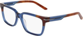 Nike Rechthoekig Optisch Montuur - Heren - Brillen - Blauw - 54 MM - Denim - Accessoires