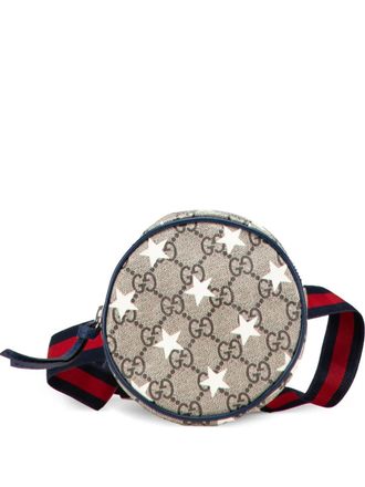 Gucci 2016-2025 Kids GG Supreme Stars Web belt bag - unisex - Fabric/Leather - One Size - Brown