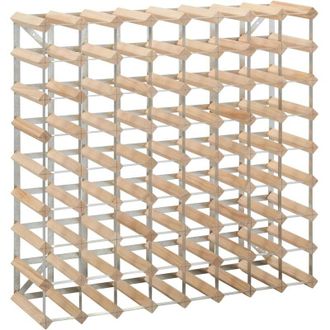 vidaXL Vidaxl - Botellero Para 72 Botellas De Madera Maciza De Pino