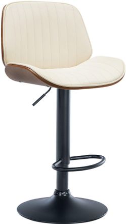 Clp Clp - Taburete De Bar Nova En Polipiel Nogal/crema