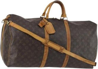 Louis Vuitton Pre-owned Weekend Bags, female, Brown, Size: ONE SIZE Pre-owned Canvas Weekend Bag