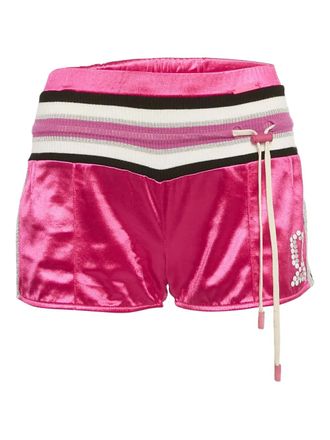 John Galliano Zwembroek met gestreepte afwerking - Roze