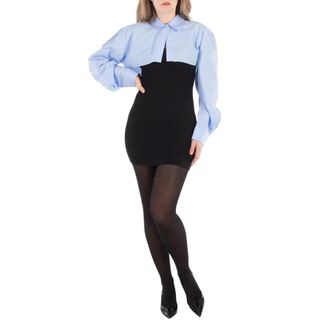 【ALEXANDER WANG】Twin-set dress with cropped cardigan Alexander Wang Cropped Cardigan Twinset Dress - Dresses
