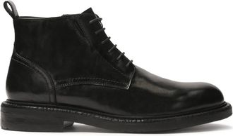 Kazar Heren leren enkellaarzen - Heren - Veterlaarzen - Zwart - 40 EU - Leer - Schoenen
