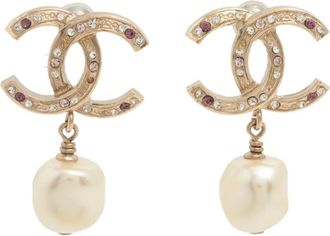 Chanel 2012 CC mark pearl earrings - Oro