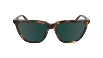 Calvin Klein Womens Sunglasses CK24537S - Milky Brown Havana with Solid Petrol Lens