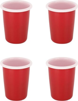 Elifle Small Two Tone Enamel Tumbler - Set of 4 in Red & Pink at Nordstrom