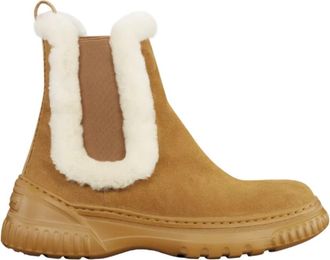 Dior D-Racer Enkelboot - Dames - Winterlaarzen - Beige - 39 EU - Leer - Schoenen