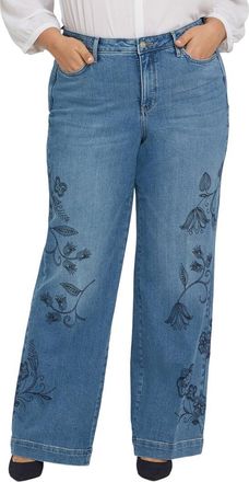 NYDJ Plus Teresa Water Canyon Wide leg Jean