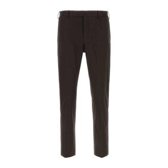 Pantaloni Torino Slim-fit Trousers, male, Brown, Size: 2XL Brown Stretch Cotton Slim Fit Pants