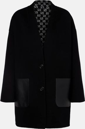 Gucci Caban reversible leather-trimmed wool coat