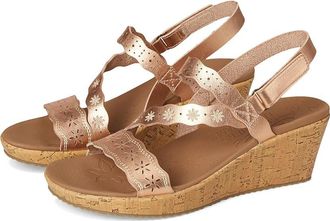Skechers Beverlee - Cherished Aura Womens Sandals Rose Gold : 8.5 B - Medium, Rubber