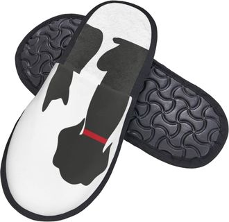 Generic Sliders Dog Cat On White Anti-Skid Slippers Comfy Cotton Slippers For Winter Home Outdoor L