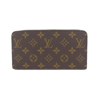 Louis Vuitton Silver Marron Coated Canvas Long Wallet (Bi-Fold) (Pre-Owned)