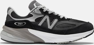 New Balance Mens 990V6 Made In Usa Running Shoes In Black/white